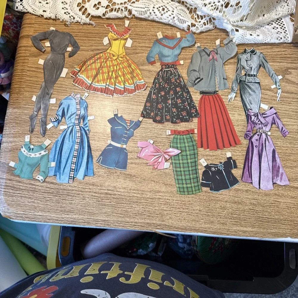 Vintage Paper Dolls 2 Dolls Multiple Clothes 1950s